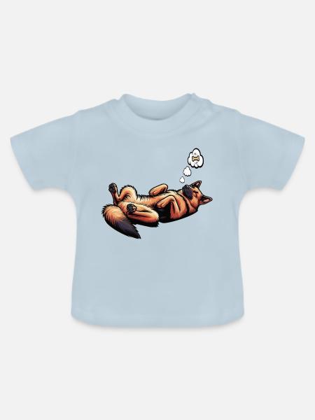 Deutscher Schäferhund Schäferhunde Schäferhunde - Baby Bio-T-Shirt mit Rundhals - Hellblau