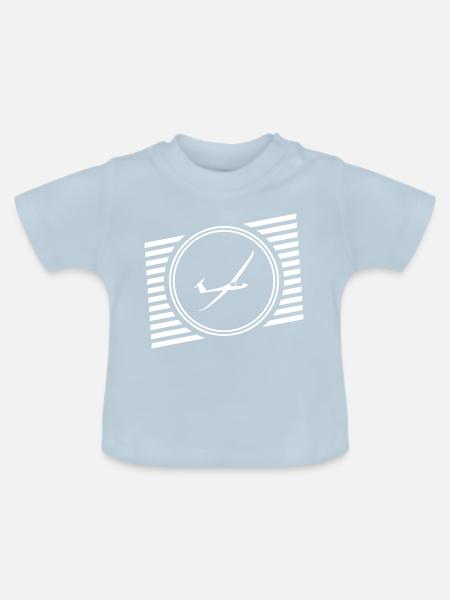 Segelflugzeug - Baby Bio-T-Shirt mit Rundhals - Hellblau