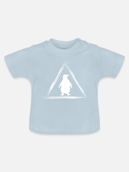 Pinguin - Baby Bio-T-Shirt mit Rundhals - Hellblau