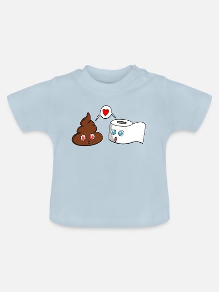 und Toilettenpapier, Freundschaft - Baby Bio-T-Shirt mit Rundhals - Hellblau