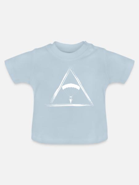 Paraglider - Baby Bio-T-Shirt mit Rundhals - Hellblau