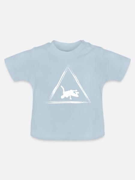 Breakdance - Baby Bio-T-Shirt mit Rundhals - Hellblau