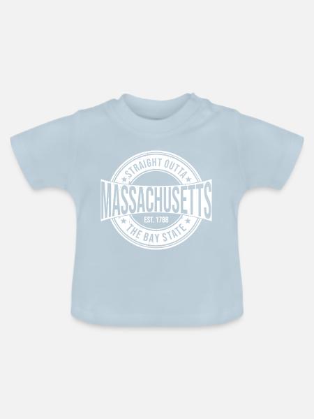 Massachusetts - Baby Bio-T-Shirt mit Rundhals - Hellblau
