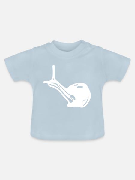 Schnecke - Baby Bio-T-Shirt mit Rundhals - Hellblau