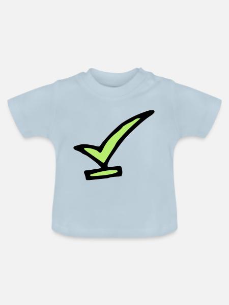 check - Baby Bio-T-Shirt mit Rundhals - Hellblau