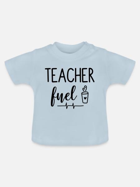 Lehrer Lehrerin Schule Kaffe Geschenk - Baby Bio-T-Shirt mit Rundhals - Hellblau