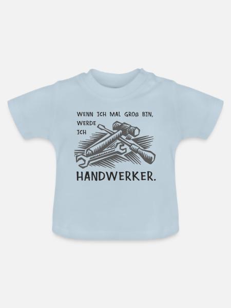 Baby Handwerker Kind Kinder Geschenkidee - Baby Bio-T-Shirt mit Rundhals - Hellblau