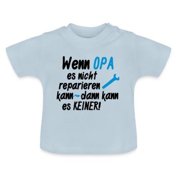 opa - Baby Bio-T-Shirt mit Rundhals - Hellblau - Vorne