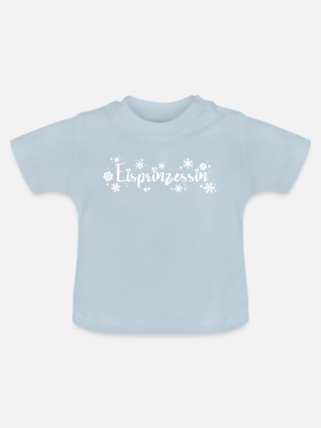 Eisprinzessin - Baby Bio-T-Shirt mit Rundhals - Hellblau