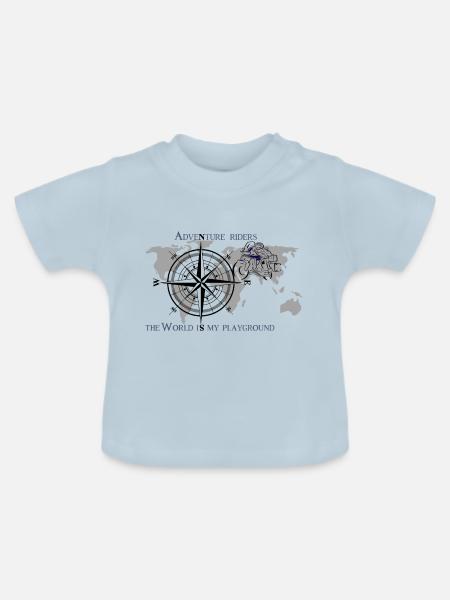 Abenteuerreisen AT - Baby Bio-T-Shirt mit Rundhals - Hellblau