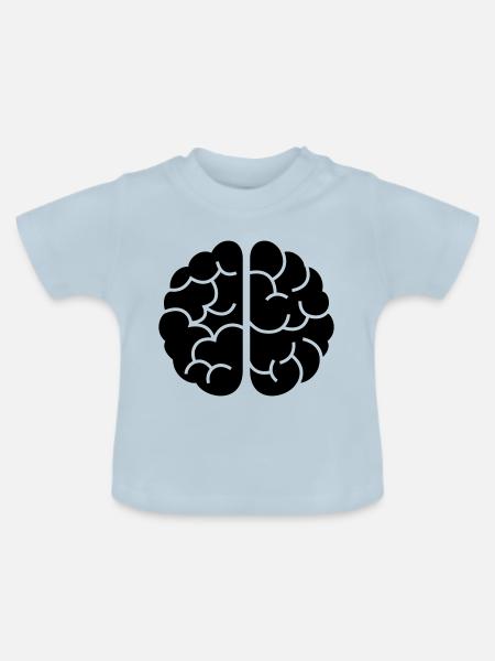 Brain - Baby Bio-T-Shirt mit Rundhals - Hellblau