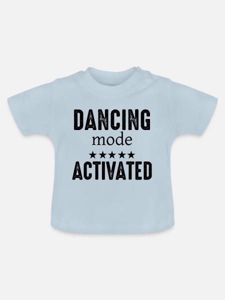 Dancing Dance Music - Baby Bio-T-Shirt mit Rundhals - Hellblau