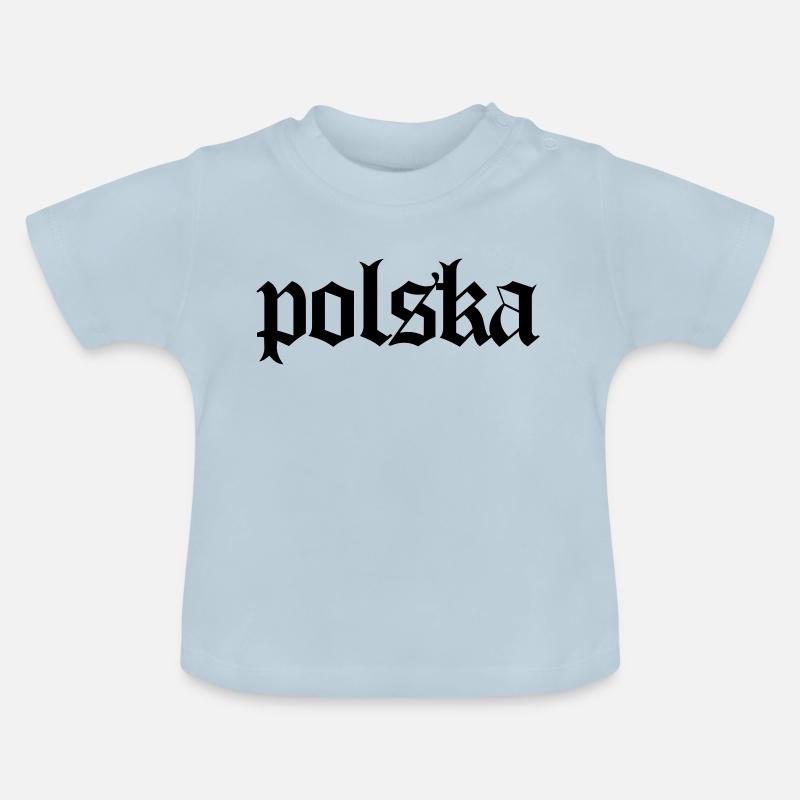 Pologne - T-shirt bio col rond Bébé - bleu clair