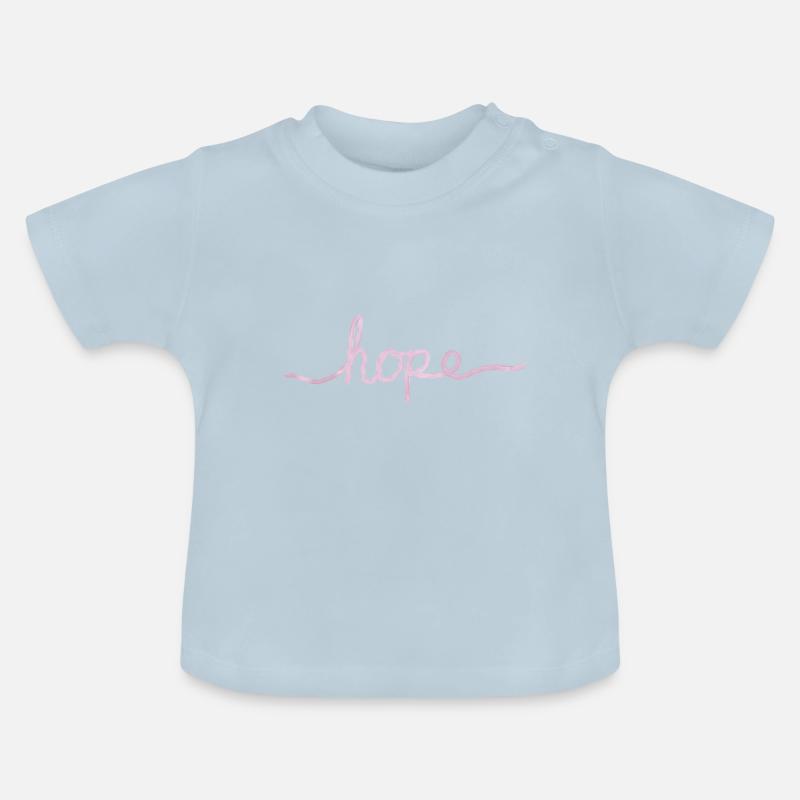 espoir - T-shirt bio col rond Bébé - bleu clair