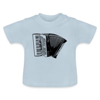 Akkordeon - Baby Bio-T-Shirt mit Rundhals - Hellblau - Vorne