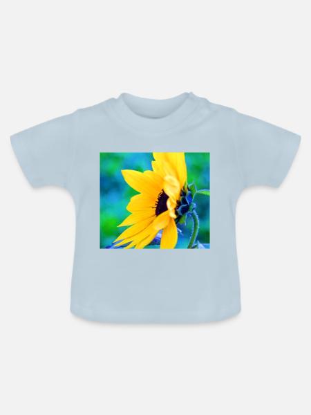 Sunflower - Baby Bio-T-Shirt mit Rundhals - Hellblau