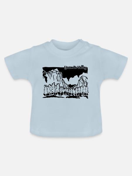 Yosemite Valley - Baby Bio-T-Shirt mit Rundhals - Hellblau