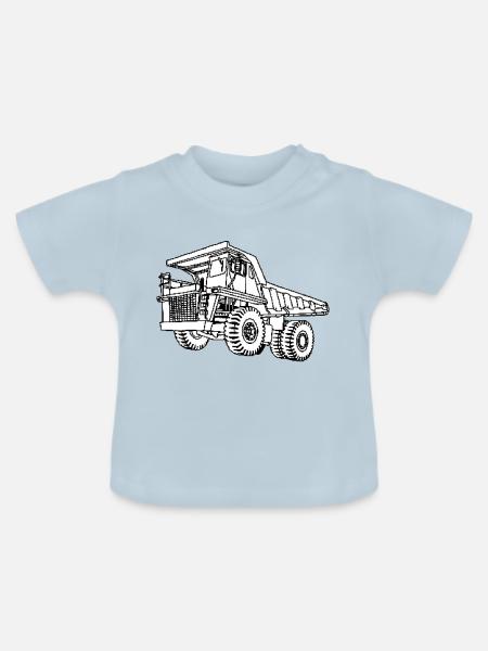 Fahrzeug - Baby Bio-T-Shirt mit Rundhals - Hellblau