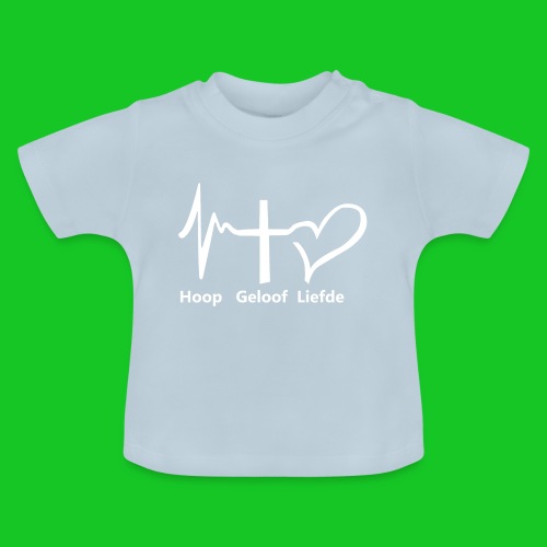 Hoop geloof en liefde - Baby biologisch T-shirt met ronde hals