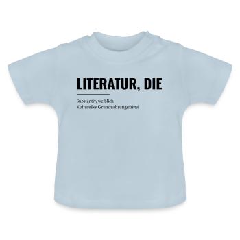 Literatur - Baby Bio-T-Shirt mit Rundhals - Hellblau - Vorne