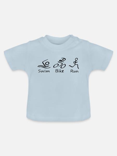 Triathlon - Baby Bio-T-Shirt mit Rundhals - Hellblau