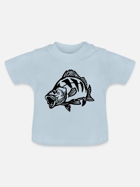 barsch_jagt - Baby Bio-T-Shirt mit Rundhals - Hellblau
