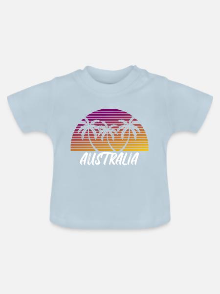 Australia - Baby Bio-T-Shirt mit Rundhals - Hellblau