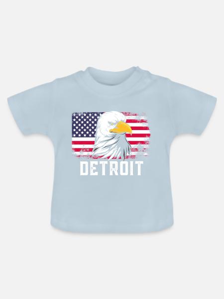 Detroit - Baby Bio-T-Shirt mit Rundhals - Hellblau