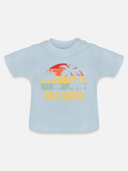 Orlando Florida - Baby Bio-T-Shirt mit Rundhals - Hellblau