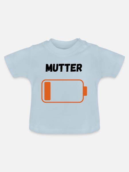 Mutter auf Reserve - Baby Bio-T-Shirt mit Rundhals - Hellblau
