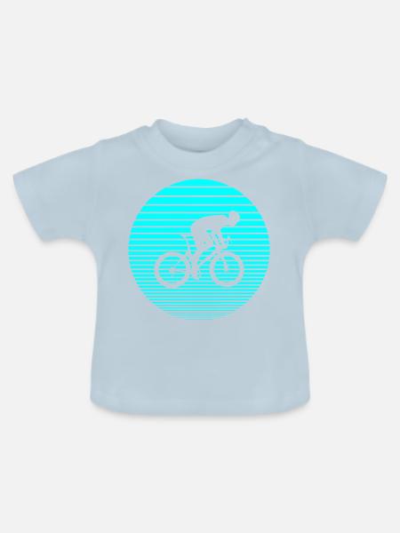 Rennradfahrer - Baby Bio-T-Shirt mit Rundhals - Hellblau