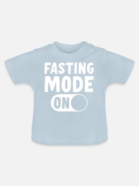 Fastenmodus An Ramadan - Baby Bio-T-Shirt mit Rundhals - Hellblau