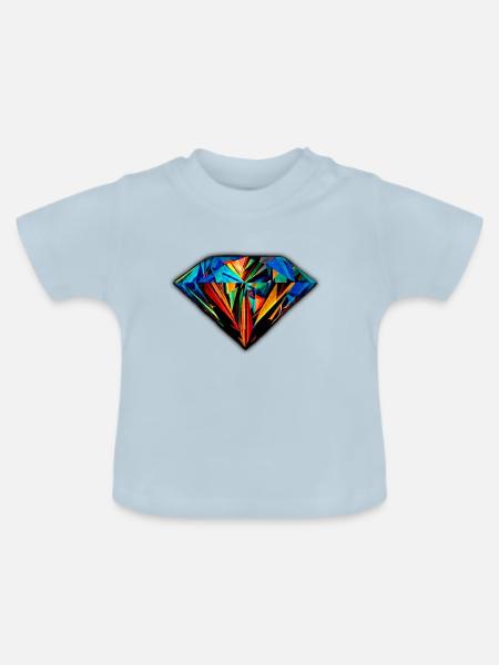 diamond - Baby Bio-T-Shirt mit Rundhals - Hellblau