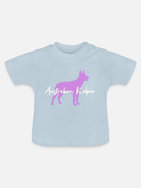 Australian Kelpie - Baby Bio-T-Shirt mit Rundhals - Hellblau