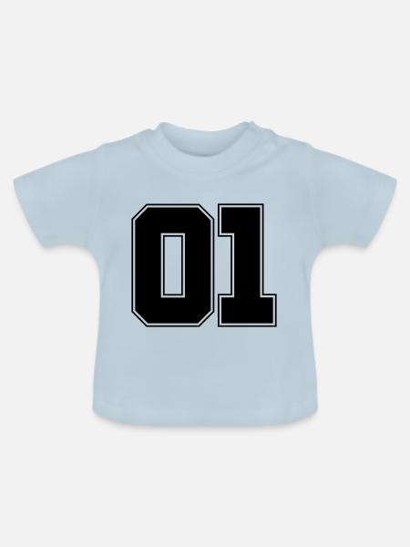 01 design - Baby Bio-T-Shirt mit Rundhals - Hellblau