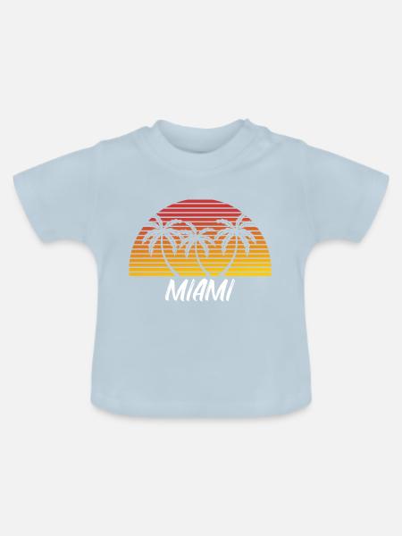 Miami - Baby Bio-T-Shirt mit Rundhals - Hellblau
