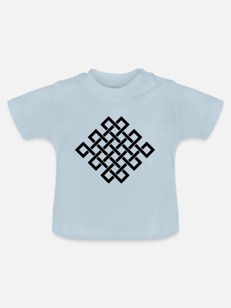 25 Crossing-Endlessknot - Baby Bio-T-Shirt mit Rundhals - Hellblau