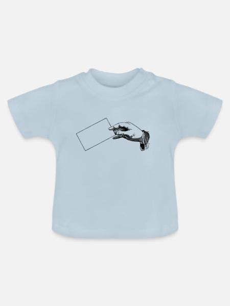 Hand - Baby Bio-T-Shirt mit Rundhals - Hellblau