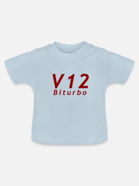 v12Biturbo - Baby Bio-T-Shirt mit Rundhals - Hellblau