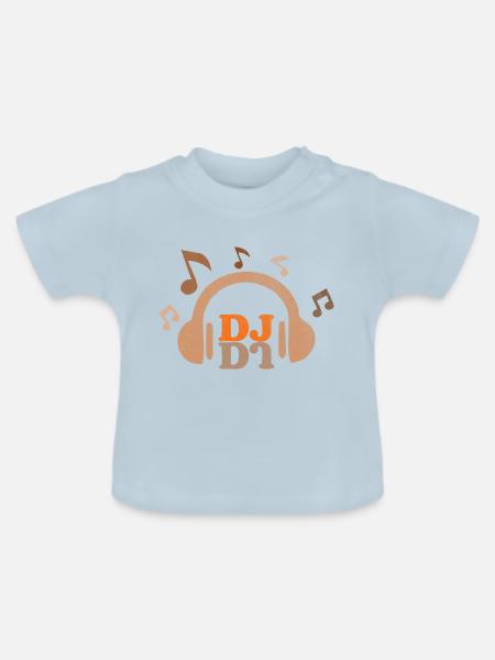 Dj - Baby Bio-T-Shirt mit Rundhals - Hellblau