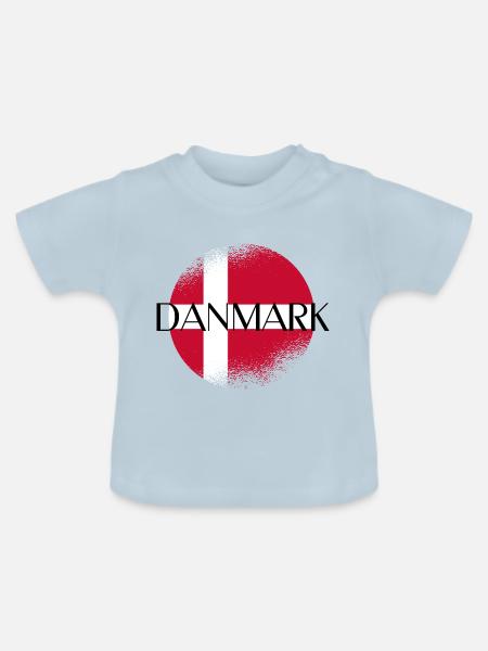 Danmark - Baby Bio-T-Shirt mit Rundhals - Hellblau