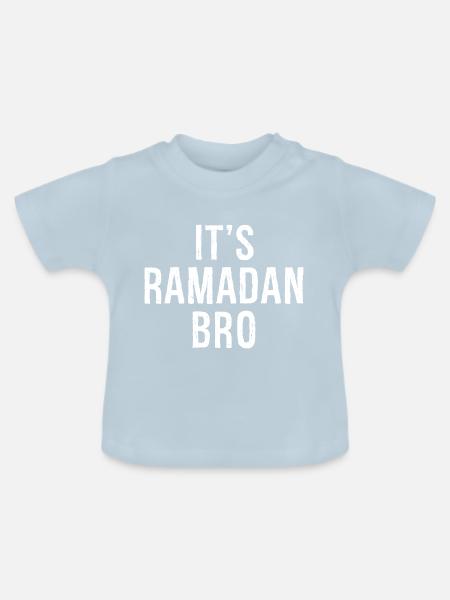 Es ist Ramadan, Bro - Baby Bio-T-Shirt mit Rundhals - Hellblau