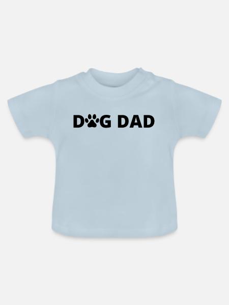 Hund Papa - Baby Bio-T-Shirt mit Rundhals - Hellblau