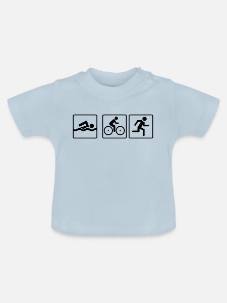 triathlon - Baby Bio-T-Shirt mit Rundhals - Hellblau