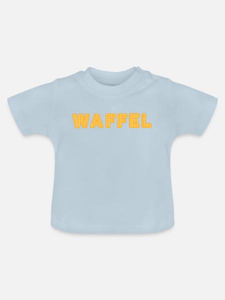 waffel backen - Baby Bio-T-Shirt mit Rundhals - Hellblau