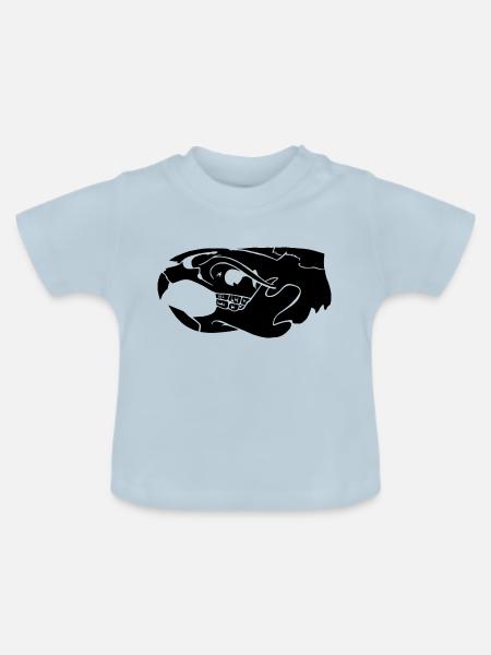 rat skull black - Baby Bio-T-Shirt mit Rundhals - Hellblau