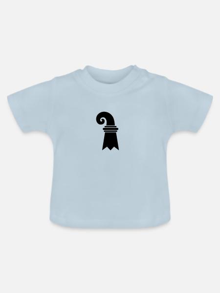 Baslerstab - Baby Bio-T-Shirt mit Rundhals - Hellblau