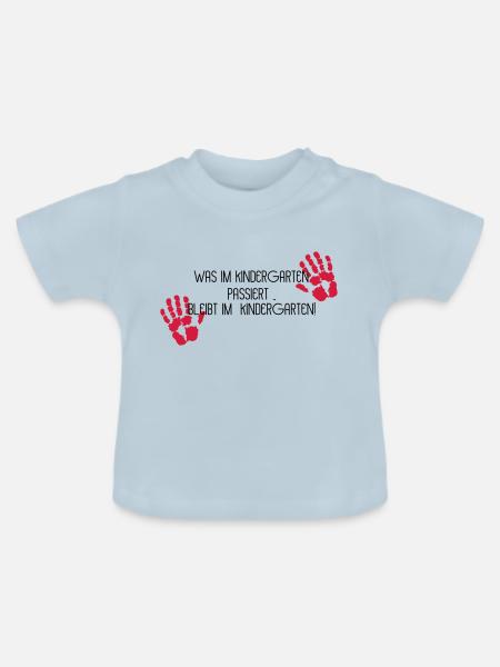 Kindergarten - Baby Bio-T-Shirt mit Rundhals - Hellblau