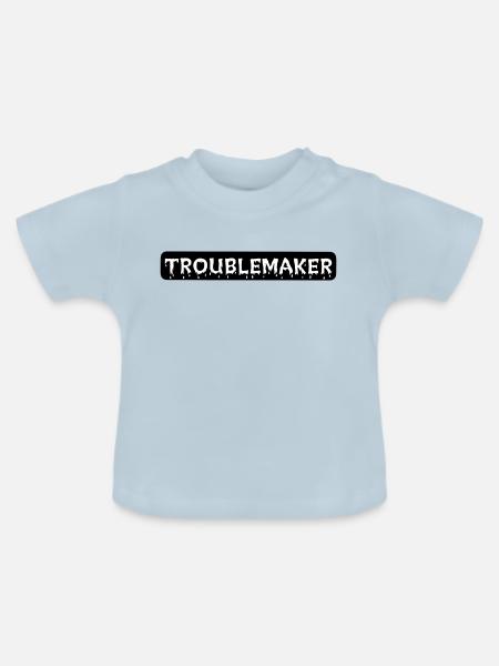 TROUBLEMAKER - Baby Bio-T-Shirt mit Rundhals - Hellblau