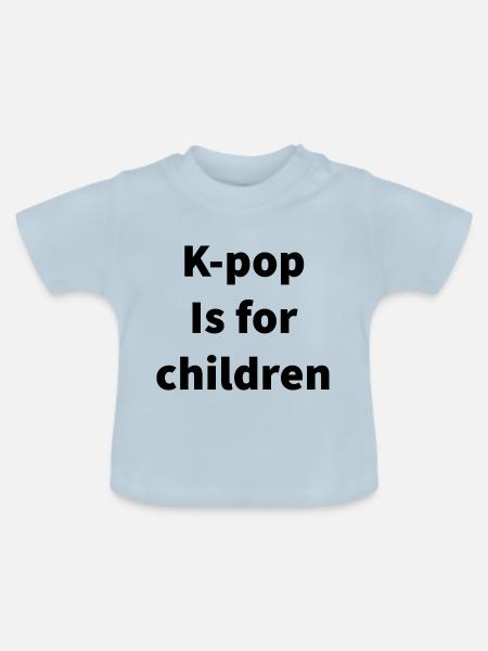 Koreanisch - Baby Bio-T-Shirt mit Rundhals - Hellblau